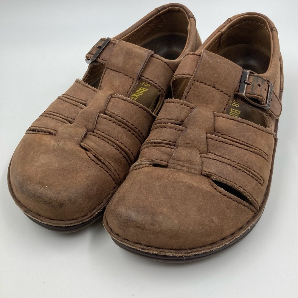 Birkenstock Madeira Fisherman Sandal Clogs Leather Shoes EU 38 US 7